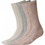 Esmara dámské termo ponožky 3 páry béžová/šedá/hnědá – Zboží Mobilmania