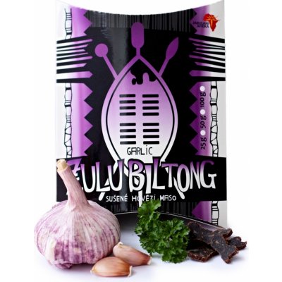 Zulu Biltong Garlic sušené hovězí maso 50 g – Sleviste.cz