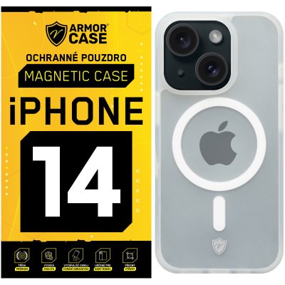 ArmorCase Ochranné zadní pouzdro Magnetic Case pro iPhone 14 Barva: Bílá – Zboží Mobilmania