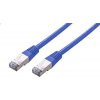 síťový kabel C-Tech CB-PP5F-025B patch, Cat5e, FTP, 0,25m, modrý