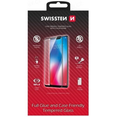 SKLO SWISSTEN FULL GLUE, COLOR FRAME, CASE FRIENDLY SAMSUNG A546 GALAXY A54 5G ČERNÉ 8595217480995 – Zboží Živě