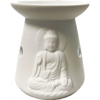 Mani Bhadra Aroma lampa Buddha bílá 12 x 10 cm