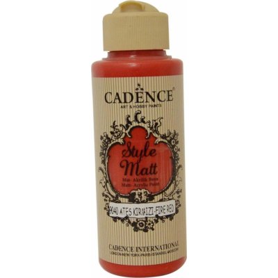 Cadence matná akrylová barva Style Matt 120 ml červená ohnivá – Sleviste.cz