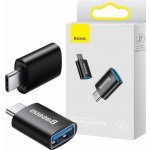 Baseus ZJJQ000001 Ingenuity Mini OTG Adaptér z USB-A na USB-C Black 6932172605643 – Zboží Živě