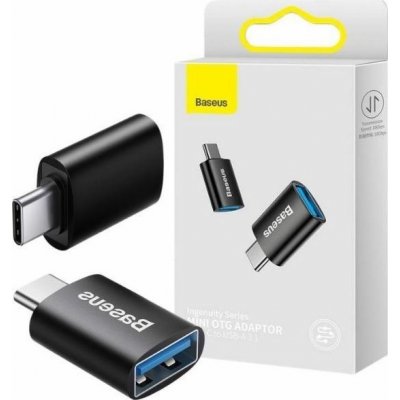 Baseus ZJJQ000001 Ingenuity Mini OTG Adaptér z USB-A na USB-C Black 6932172605643 – Zboží Mobilmania