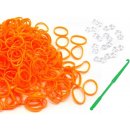 Loom bands Gumičky pro pletení náramků 200 ks oranžová