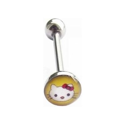 Šperky4U piercing do jazyka kočička Hello Kitty PJ01111 – Zboží Mobilmania