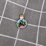 Pinarna Černá kočička v baňce s kytičkami – Zboží Dáma