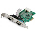 StarTech.com 2-port PCI Express RS232 Serial Adapter Card, PCIe RS232 Serial Host Controller Card, PCIe to Dual Serial DB9 COM Port Card, 16950 UART, Expansion Card, Windows, macOS, Linux - Full/Low-P – Zboží Živě