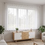 Takoy Hotová záclona 300x160 s potiskem větviček White nature-HT-01163 | 300 x 160 cm – Hledejceny.cz