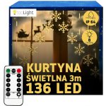 LED závěs Tutumi 136 LED 250 cm teplá bílá s dálkovým ovládáním – Hledejceny.cz