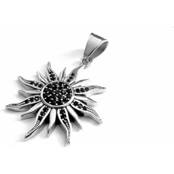 Steel Jewelry Přívěsek černé slunce z chirurgické oceli PR130210