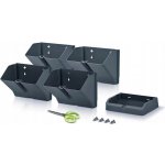 Prosperplast MINI CASCADE IO1W200S433 Vertikální květináče s nůžkami na bylinky antracit – Zboží Dáma