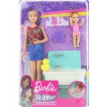 Barbie chůva herní set Bruneta s vanou – Hledejceny.cz