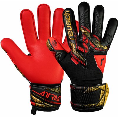 Reusch Attrakt Silver black/gold/fiery red – Zboží Dáma