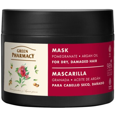 Green Pharmacy Granátové jablko maska pro suché a poškozené vlasy 300 ml – Zboží Dáma