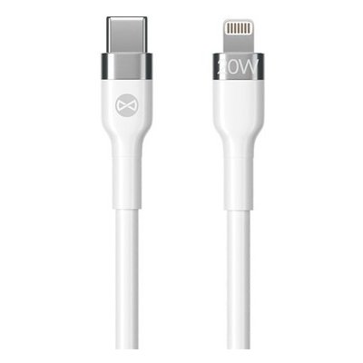 Forever GSM115425 Flexible USB-C/Lightning, 20W, 1m, bílý – Zboží Mobilmania