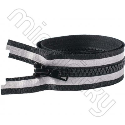 Zip kostěný dělitelný reflexní VISLON® černá 30 cm YKK – Hledejceny.cz