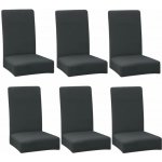 ISO TRADE Potahy na židle 6 ks - tmavěšedé – Hledejceny.cz