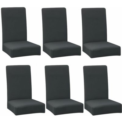 ISO TRADE Potahy na židle 6 ks - tmavěšedé – Hledejceny.cz