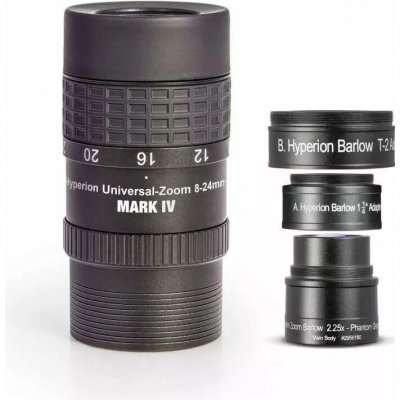 Baader 8-24mm HYPERION IV Click Zoom SET (2.25x Barlow) – Sleviste.cz