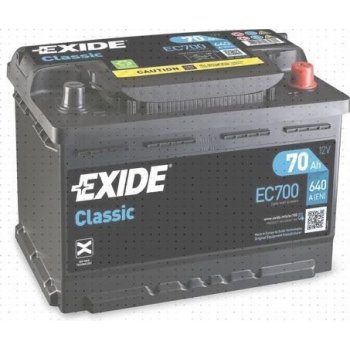 Exide Classic 12V 70Ah 640A EC700