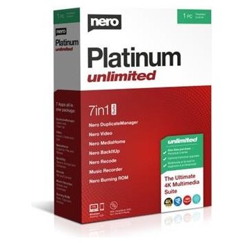 Nero Platinum Unlimited - CZ - trvalá licence - 7 programů v 1 - elektronicky - EMEA-12200010/1447