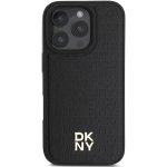 DKNY PU Leather Repeat Pattern Stack Logo MagSafe pro iPhone 16 Pro Max Black – Zboží Mobilmania
