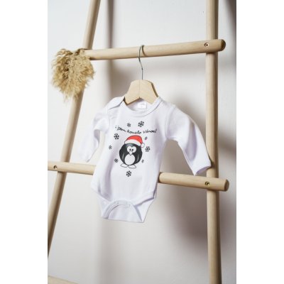 Černá na bílé bodyčko KOUZLO VÁNOC dlouhý rukáv – Zboží Mobilmania