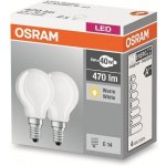 Osram sada 2x LED žárovka E14, P40, 4W, 470lm, 2700K, teplá bílá – Hledejceny.cz