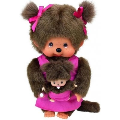 MONCHHICHI Mončiči máma s miminkem růžová 20 cm – Zboží Dáma