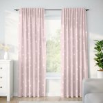 Goldea bavlněný závěs - srdíčka na pudrově růžovém 140x150 cm – Hledejceny.cz