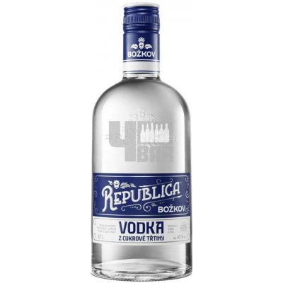 Božkov Republica Třtinová Vodka 40% 0,5 l (holá láhev) – Hledejceny.cz