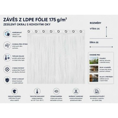Závěs - LDPE fólie 175g/m2 – Hledejceny.cz