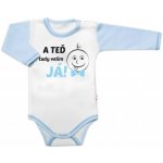 Baby Nellys Body dlouhý rukáv s vtipným textem A TEĎ tady velím JÁ! Kluk – Zbozi.Blesk.cz