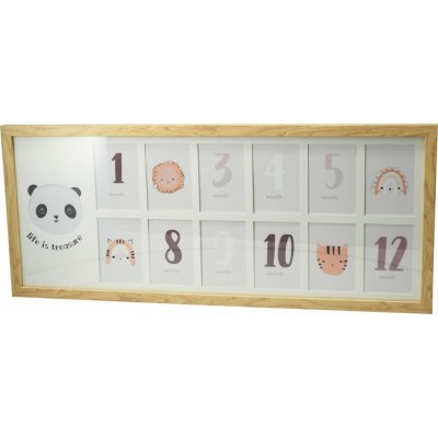 Dětský fotorámeček Panda, 60 x 25 x 1,8 cm, MDF, 12x 6 x 9 cm – Hledejceny.cz