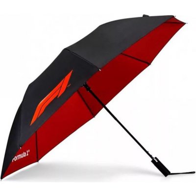 F1 Compact deštník holový černo červený