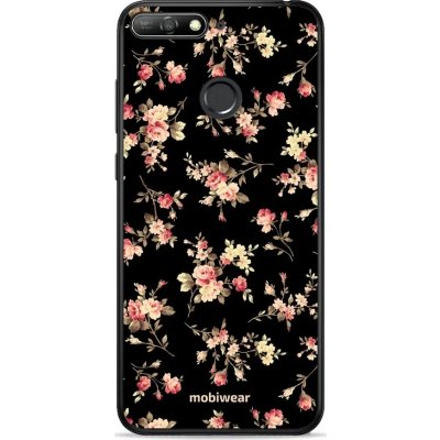 Pouzdro Mobiwear Glossy Huawei Y6 Prime 2018 - G039G - Květy na černé – Zboží Mobilmania