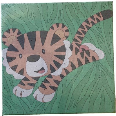 Norimpex Malování podle čísel na plátno 20 x 20 cm - Tygřík – Zboží Mobilmania