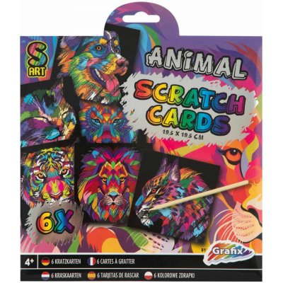 Grafix Škrabací obrázky 6 ks zvířata – Zboží Dáma