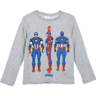 Avengers dlouhé chlapecké třičko captain america šedé – Zboží Mobilmania