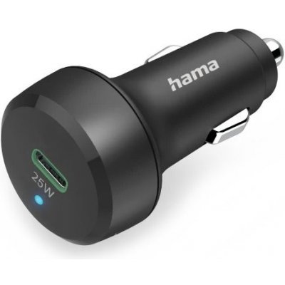 HAMA set: rychlá USB nabíječka do vozidla USB-C PD/QC 25 W + kabel USB C-C 1 m, 201614