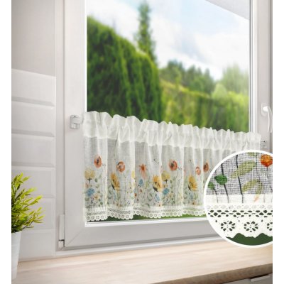 Dekorační krátká vitrážová záclona do kuchyně LEONA 150x30 cm MyBestHome – Hledejceny.cz