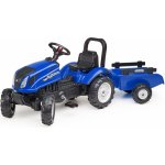 FALK Šlapací traktor New Holland T6 s vlečkou modrý FA 3080AB – Zbozi.Blesk.cz