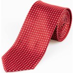 AMJ Kravata pánská puntíkovaná KU1681 červená – Zboží Dáma