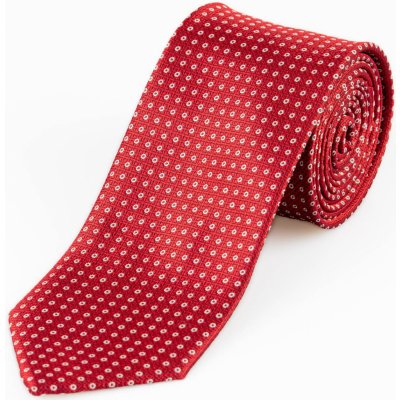 AMJ Kravata pánská puntíkovaná KU1681 červená – Zboží Dáma