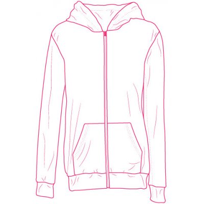 Elektronický střih / PDF dámská mikina se zipem a kapucí-M-XL – Zboží Dáma