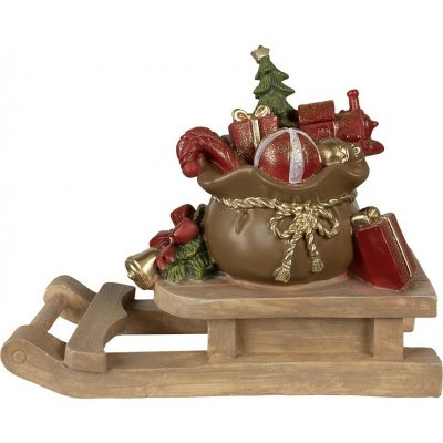 Clayre & Eef Dekorace vánoční dárky na saních - 38*16*29 cm – Hledejceny.cz