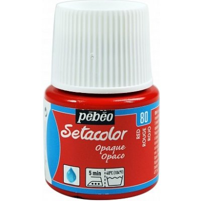 Setacolor Opaque 45 ml 80 Red Pebeo jednotlivě základní textil – Zboží Mobilmania