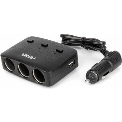 Prodlužovací zásuvka 2x USB-A ON/OFF LED 12/24V 100W 70cm AMiO-04363 – Sleviste.cz